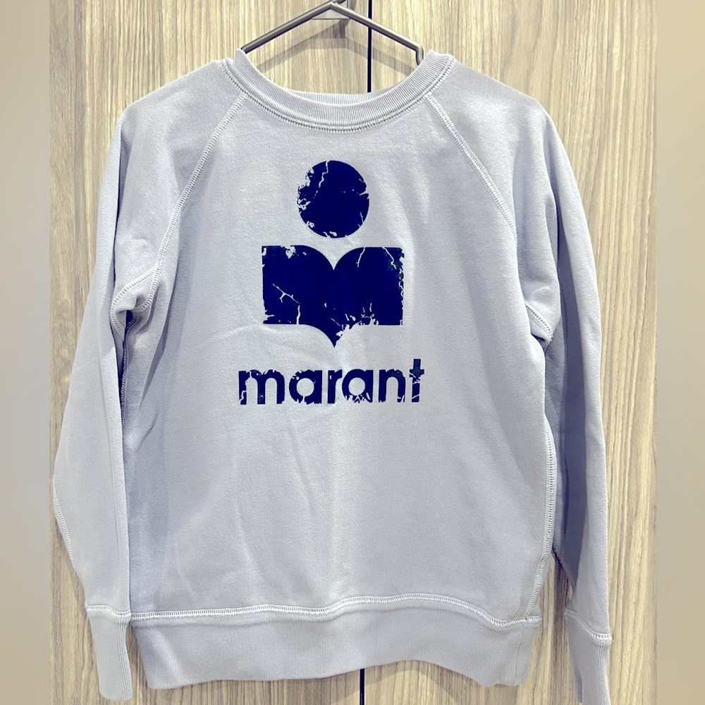 Isabel Marant Etoile Milly light blue with logo sweatshirt